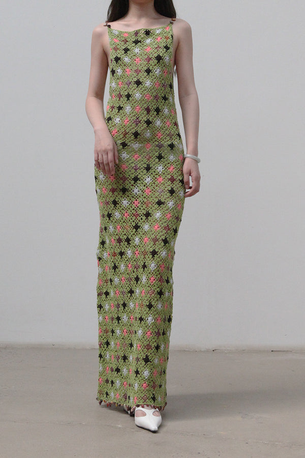 SWAYING/KNIT Crochet Dress SW212LS21